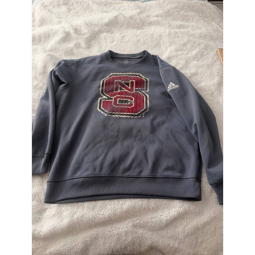 Adidas NC State Wolfpack Climawarm Sweatshirt gray Large NCAA Pullover